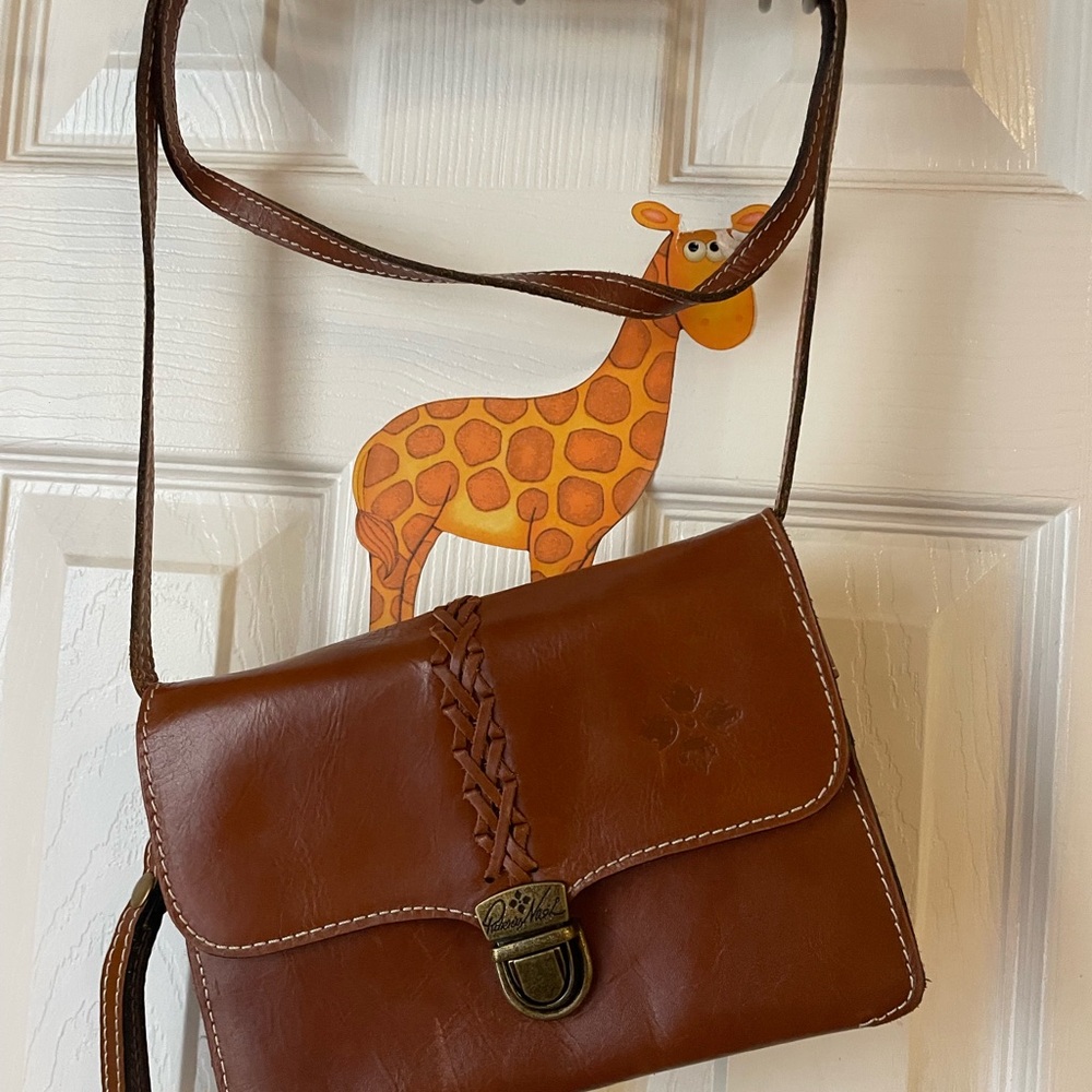 Vintage PATRICIA NASH .Brown Leather Women Bag.
